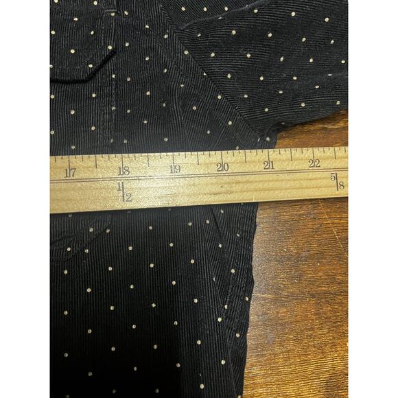 Stussy Shirt Mens Medium Black Polka Dot Corduroy Button Up Long Sleeve Casual - Picture 11 of 14